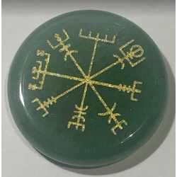 Viking Runic Compass Aventurine Green Viking Runic Compass Aventurine Green